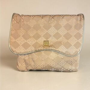 Givenchy Parfums 4G Monogram Clutch/Pouch/Beige & Gold Vintage